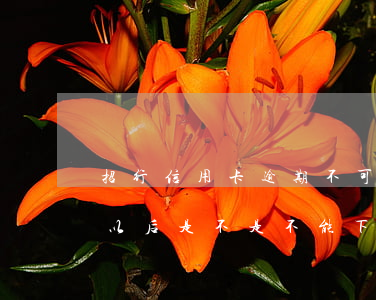 招行信用卡逾期不可用(招商銀行以前有逾期以后是不是不能下卡)