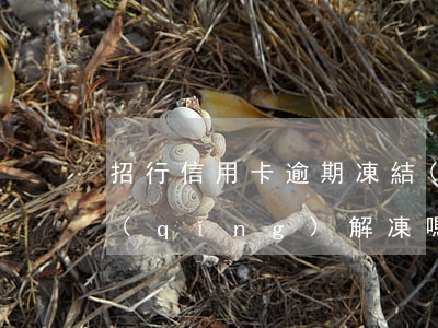 招行信用卡逾期凍結(jié)還可以申請(qǐng)解凍嗎-招行信用卡逾期凍結(jié)還可以申請(qǐng)解凍嗎