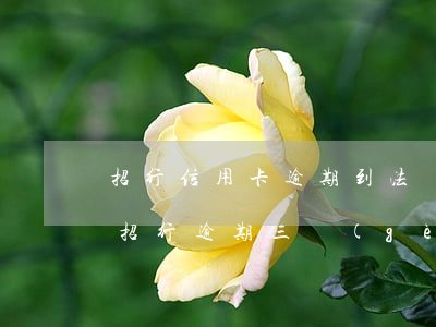 招行信用卡逾期到法務(wù)部怎么辦-招行逾期三個(gè)月了到了法務(wù)門一般能怎么樣