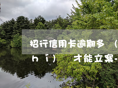 招行信用卡逾期多長(zhǎng)時(shí)間才能立案-招行信用卡逾期多長(zhǎng)時(shí)間才能立案起訴