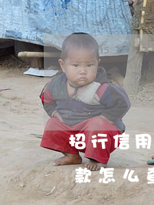 招行信用卡逾期款怎么查詢(招行信用卡逾期款怎么查詢不到)