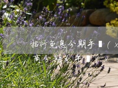 招行免息分期手續(xù)費(fèi)(招商分期免手續(xù)費(fèi))