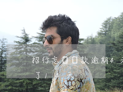 招行忘記還款逾期4天(招行信用卡忘記還款了14天)