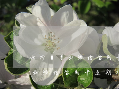招行沒看到短信信用卡逾期7天-招行沒看到短信信用卡逾期7天怎么辦