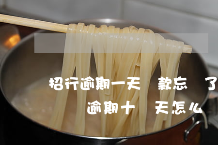 招行逾期一天還款忘記了(招商銀行信用卡忘記還逾期十幾天怎么辦)