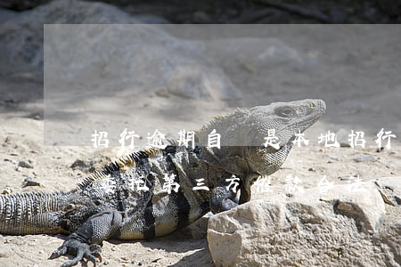 招行逾期自稱是本地招行委托方-招商銀行委托第三方催款合法嗎