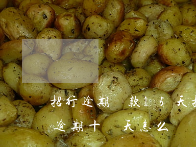 招行逾期還款15天(招商銀行信用卡忘記還逾期十幾天怎么辦)