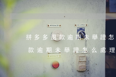 拼多多退款逾期未舉證怎么處理-拼多多退款逾期未舉證怎么處理的