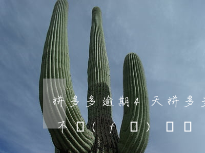 拼多多逾期4天(拼多多逾期的訂單可以一直不發(fā)貨嗎)