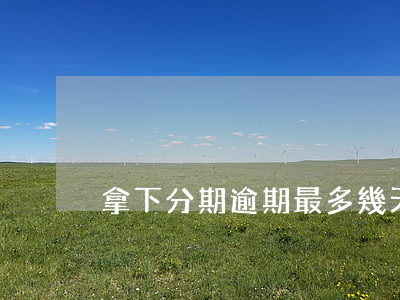拿下分期逾期最多幾天