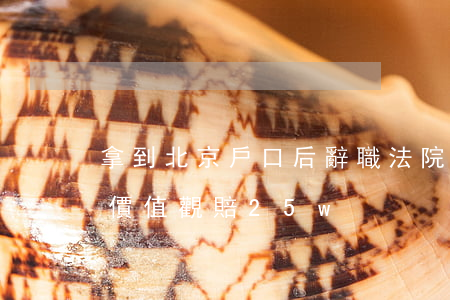 拿到北京戶口后辭職，法院：違背社會主義核心價值觀，賠25w！