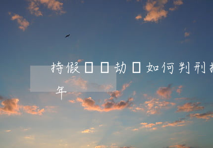 持假槍搶劫該如何判刑（持槍搶劫銀行判多少年）