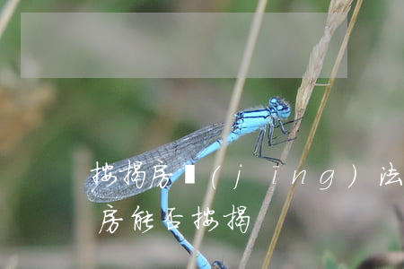 按揭房經(jīng)法院拍賣可以嗎(拍賣房能否按揭)