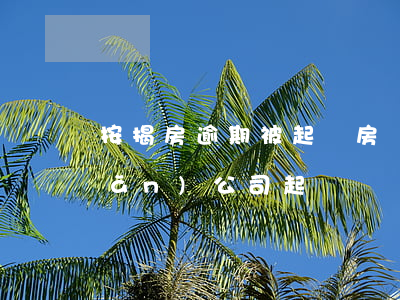 按揭房逾期被起訴(房貸逾期被房地產(chǎn)公司起訴)