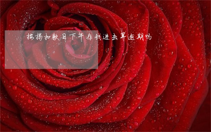 按揭扣款日下午存钱进去算逾期吗
