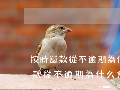 按時還款從不逾期為什么會降額度-按時還款從不逾期為什么會降額度了