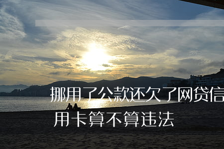 挪用了公款还欠了网贷信用卡(挪用公款还信用卡算不算违法)