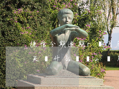 捷信分期逾期5個月后果(捷信分期逾期了一天為什么讓還2個月的)