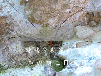 捷信分期逾期三個月沒還會怎么樣-捷信分期逾期三個月沒還會怎么樣嗎