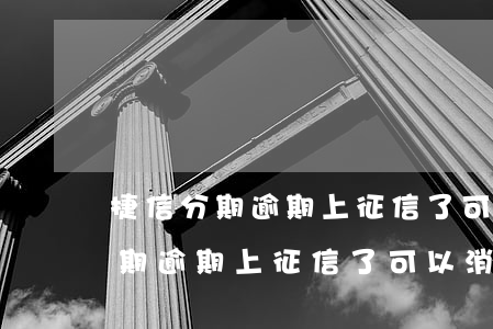 捷信分期逾期上征信了可以消除嗎-捷信分期逾期上征信了可以消除嗎安全嗎