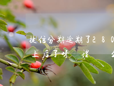 捷信分期逾期了2800(捷信分期逾期了還上后了呀辦理車貸么)