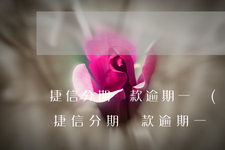 捷信分期還款逾期一個(gè)月怎么辦-捷信分期還款逾期一個(gè)月怎么辦呢