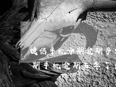 捷信手机分期逾期多少钱起诉-捷信贷款分期手机逾期五年了严重吗