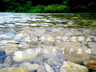 捷信手机贷款逾期三四天(捷信贷款分期手机逾期五年了严重吗)