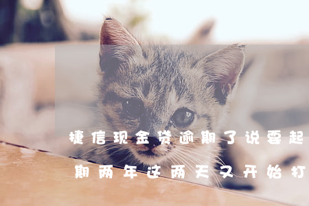 捷信现金贷逾期了说要起诉我(捷信现金贷逾期,两年,这两天又开始打电话)