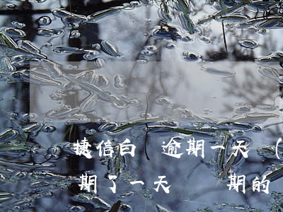 捷信白條逾期一天會(huì)怎樣(捷信逾期了一天還兩期的錢(qián)還是一期的)