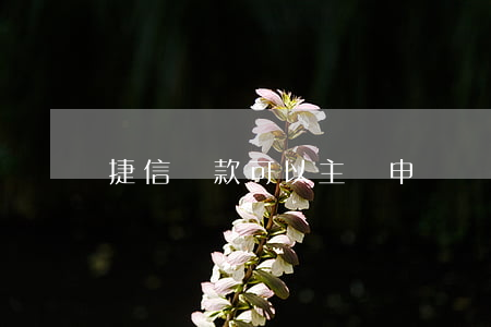 捷信貸款可以主動申請嗎(捷信能貸款嗎急用)