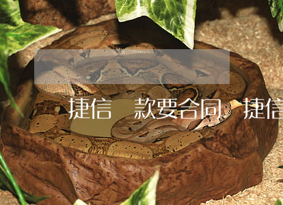 捷信貸款要合同嗎(捷信金融能不能貸款)