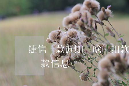捷信貸款近期為啥沒扣款(捷信里面沒有我的貸款信息)