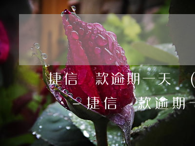捷信貸款逾期一天對(duì)征信有影響嗎-捷信貸款逾期一天對(duì)征信有影響嗎知乎