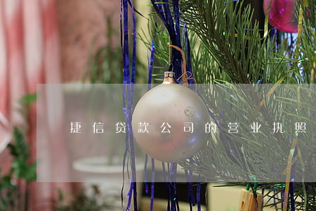 捷信贷款公司的营业执照(捷信营业执照图片)