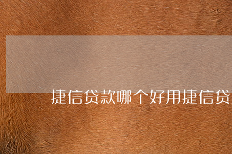 捷信贷款哪个好用(捷信贷款哪个好用)