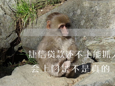 捷信贷款还不上能抓人吗(捷信贷款不还会不会上门是不是真的)