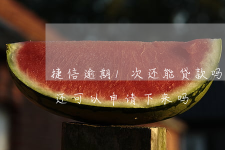 捷信逾期1次还能贷款吗(捷信逾期一次下次还可以申请下来吗)