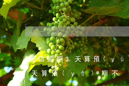 捷信逾期3天算預(yù)期不(捷信逾期3天算預(yù)期不)