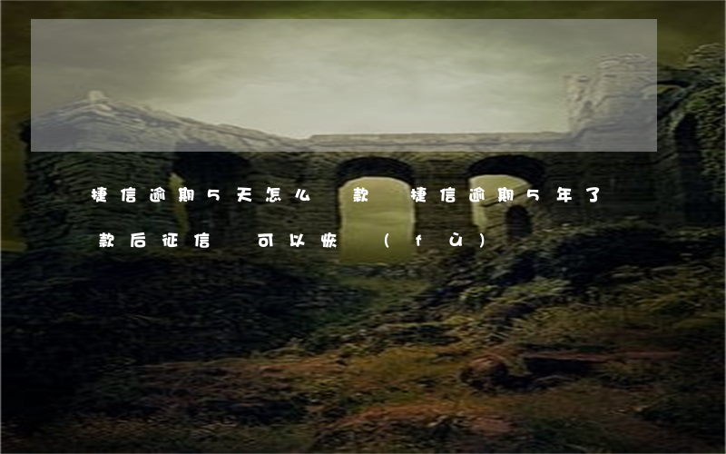 捷信逾期5天怎么還款嗎(捷信逾期5年了 還款后征信還可以恢復(fù)嗎)