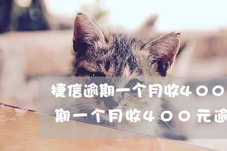 捷信逾期一个月收400元逾期费-捷信逾期一个月收400元逾期费合法吗