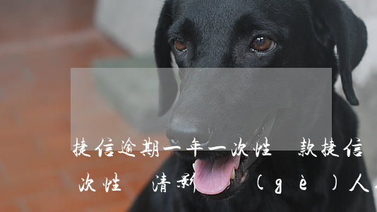 捷信逾期一年一次性還款(捷信貸款逾期了一次性還清影響個(gè)人征信嗎)
