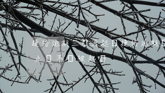 捷信逾期三個月起訴(捷信逾期兩個月合同停止會不會被起訴)
