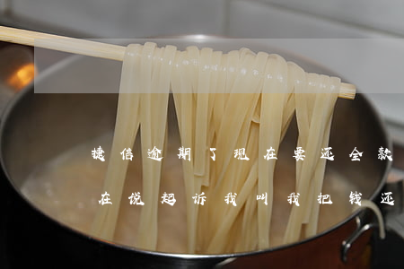 捷信逾期了现在要还全款(捷信逾期半年了,现在说起诉我,叫我把钱还清)