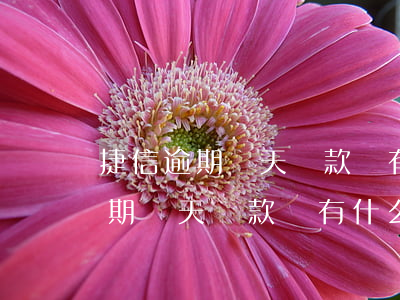 捷信逾期兩天還款會有什么影響啊-捷信逾期兩天還款會有什么影響啊怎么辦