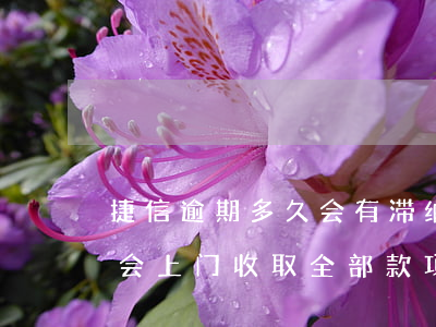 捷信逾期多久会有滞纳金(捷信逾期多长时间会上门收取全部款项)
