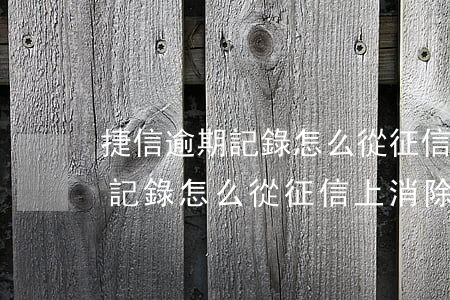 捷信逾期記錄怎么從征信上消除-捷信逾期記錄怎么從征信上消除的