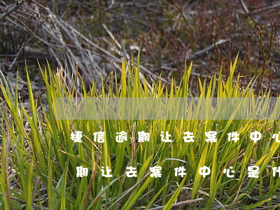 捷信逾期让去案件中心是什么意思-捷信逾期让去案件中心是什么意思啊