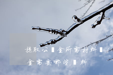 提取公積金所需材料，個(gè)人提取公積金需要哪些資料