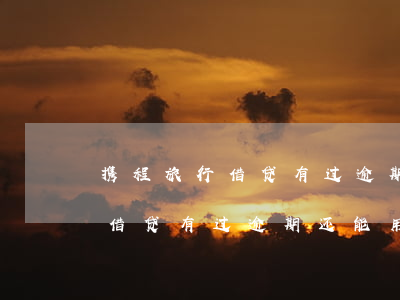 携程旅行借贷有过逾期还能用吗-携程旅行借贷有过逾期还能用吗安全吗